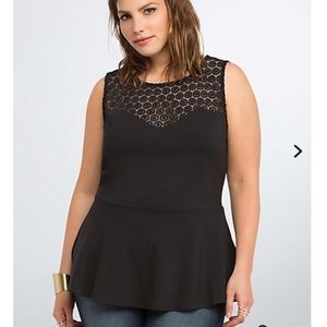Peplum Top with Key Hole in back